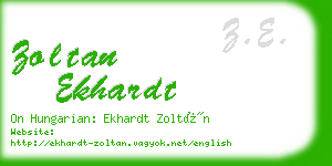 zoltan ekhardt business card